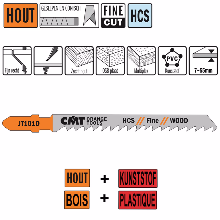 Scies sauteuses 100mm (Droit, fine)