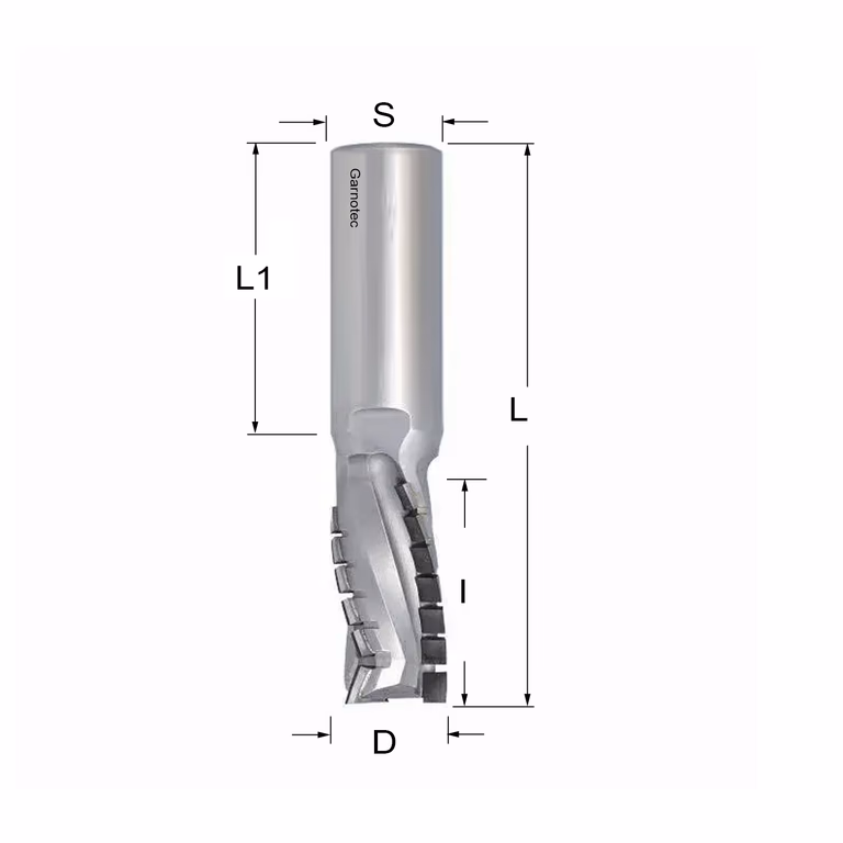 Fraise diamantée négative PCD Z3+1 Turbo