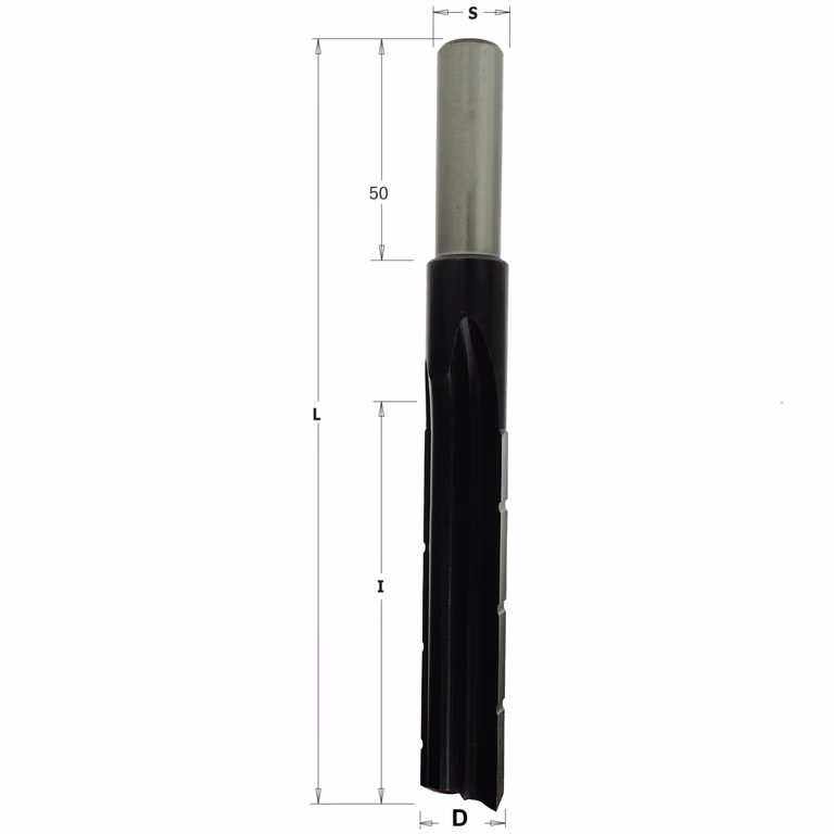 Mèche à mortaiser, gauche D=24mm S=16mm L=180mm I=125mm