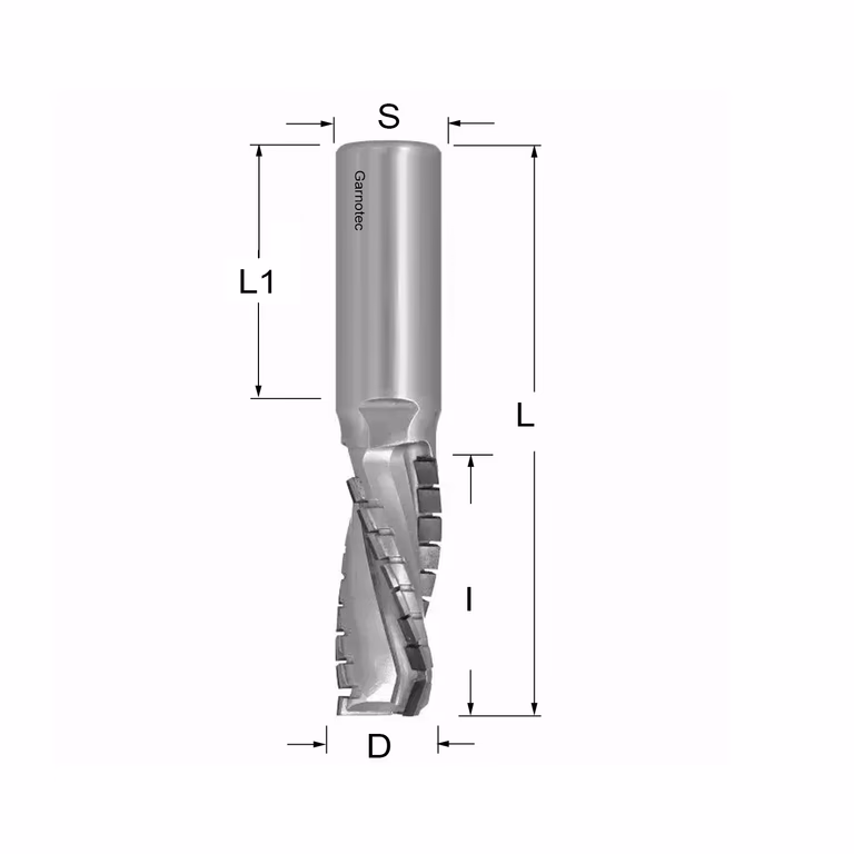 Fraise diamantée négative PCD Z3+1 Turbo