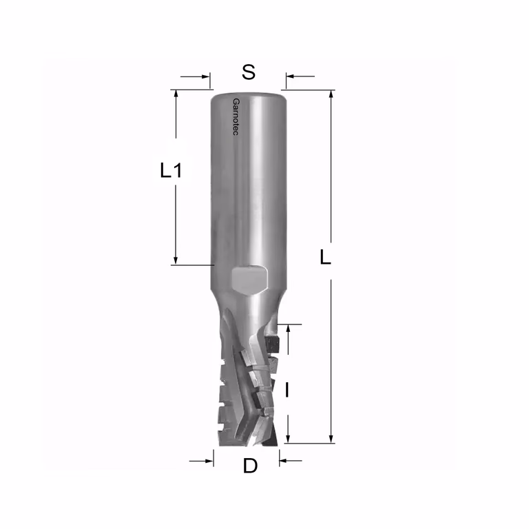 Fraise diamantée négative PCD Z3+1 Turbo