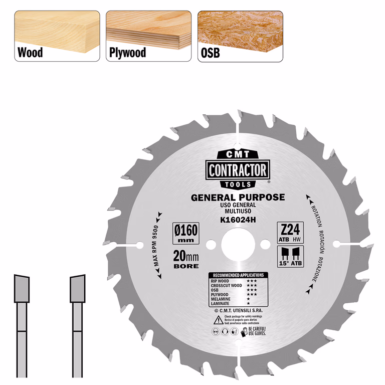 Lames de scie universelle HW Contractor K16024H
