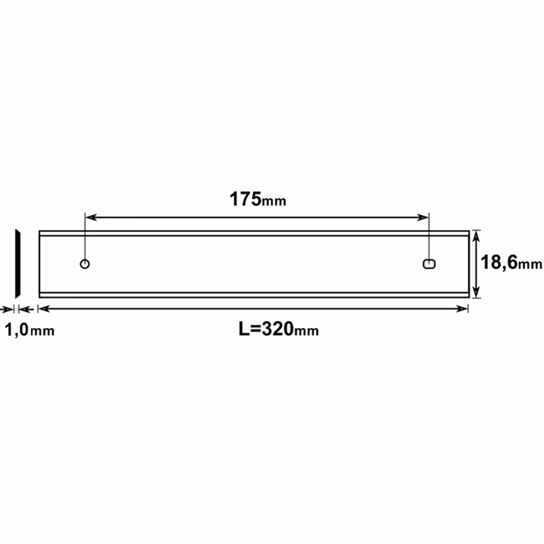 Brück lame de rabotage HSS M42 320x18,6x1,0