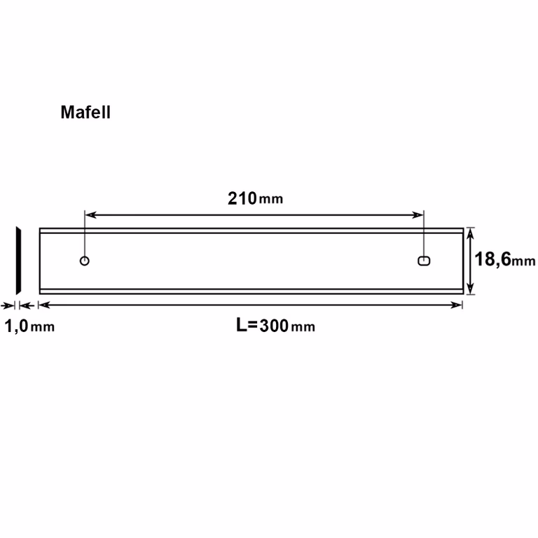Brück lame de rabotage Kobalt 300x18,6x1,0