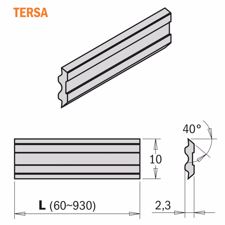 Tersa lame de rabotage HW 260x10x2,3 795.263.10