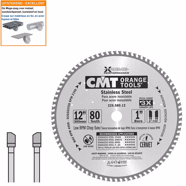 Scie circulaire pour l'acier inoxydable 226.580.12