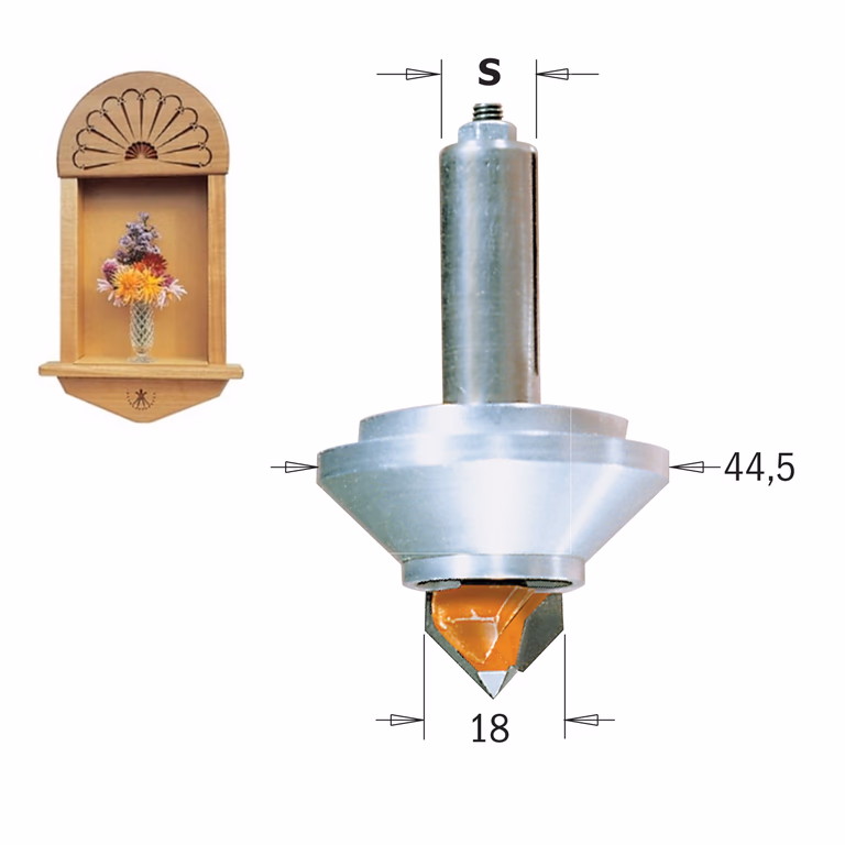 3-D mèche gravure avec bague guide. (12,7mm), HW