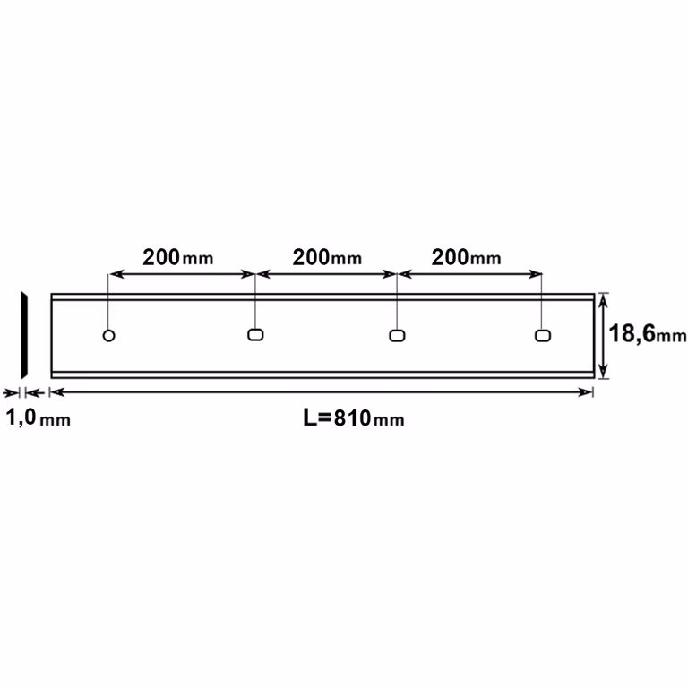 Brück lame de rabotage HSS M42 810x18,6x1,0