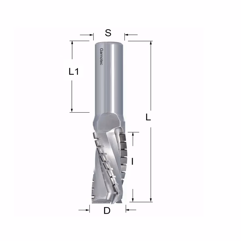 Fraise diamantée négative PCD Z3+1 Turbo