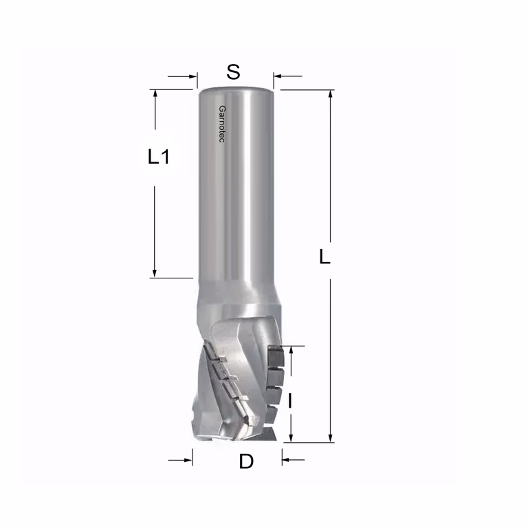 Fraise diamantée négative PCD Z3+1 Turbo