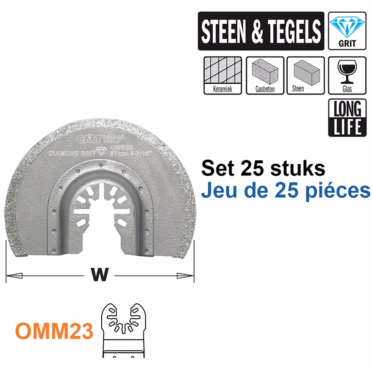 Ronde Dia grit multitoolzaagblad 87mm · OMM23-X25