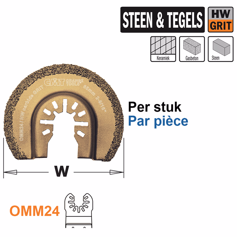 Ronde HW grit multitoolzaagblad 65mm · OMM24-X1