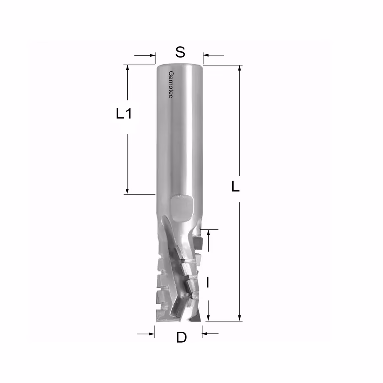 Fraise diamantée négative PCD Z3+1 Turbo