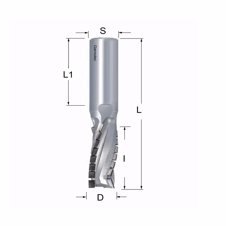 Fraise diamantée négative PCD Z3+1 Turbo