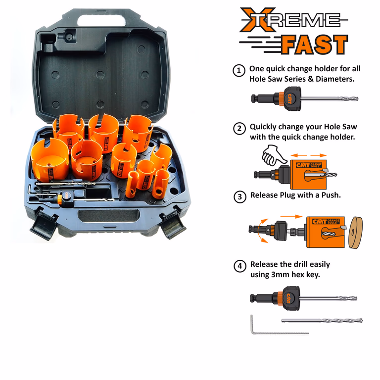 Coffret de 10 scies cloches multi-constructions · 550X-SET10G