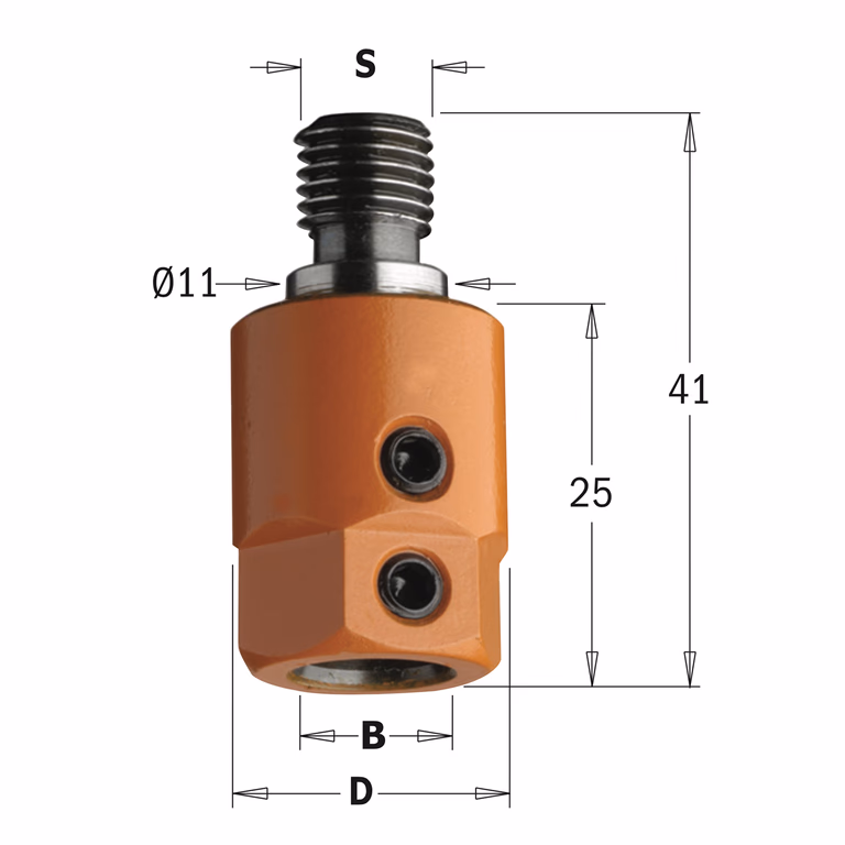 Mandrin avec anneau de centrage 11x4 mm, gauche · 305.000.02