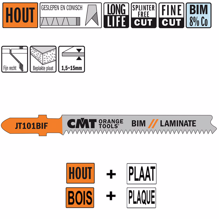 Scies sauteuses 83mm (Droit, fine)