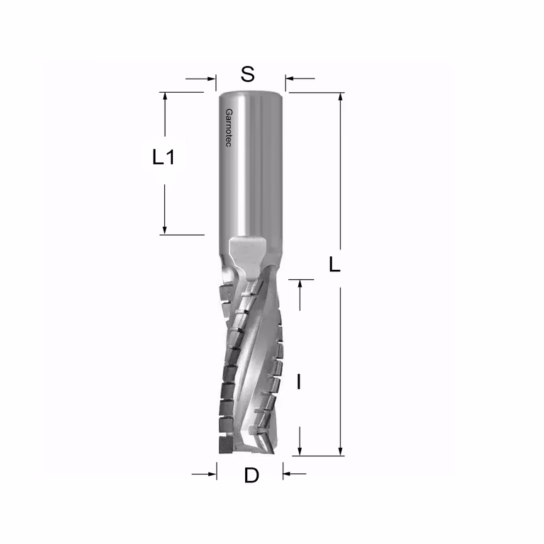 Fraise diamantée négative PCD Z3+1 Turbo