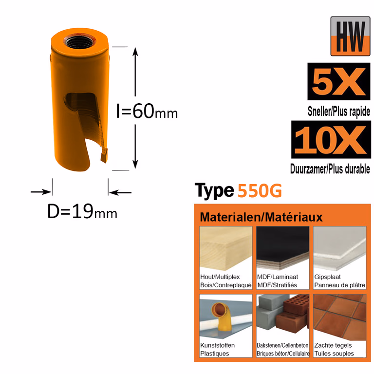 Scie cloche, HW D=19mm I=60mm