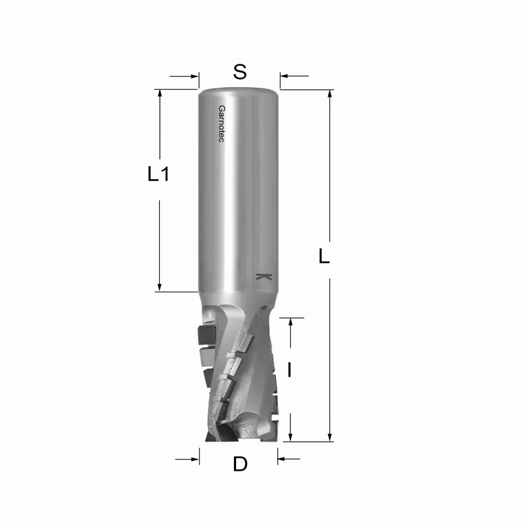 Fraise diamantée négative PCD Z3+1 Turbo