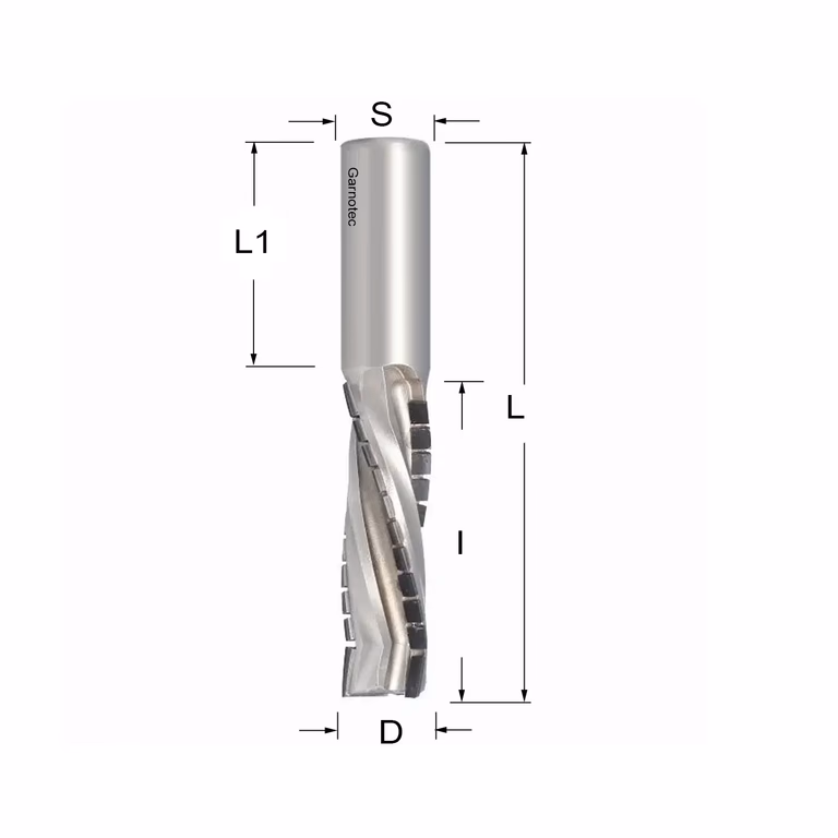 Fraise diamantée négative PCD Z3+1 Turbo