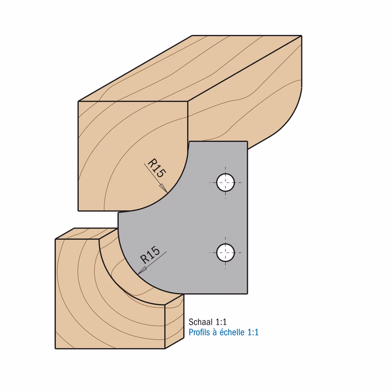 Paire de couteaux de profil type 3