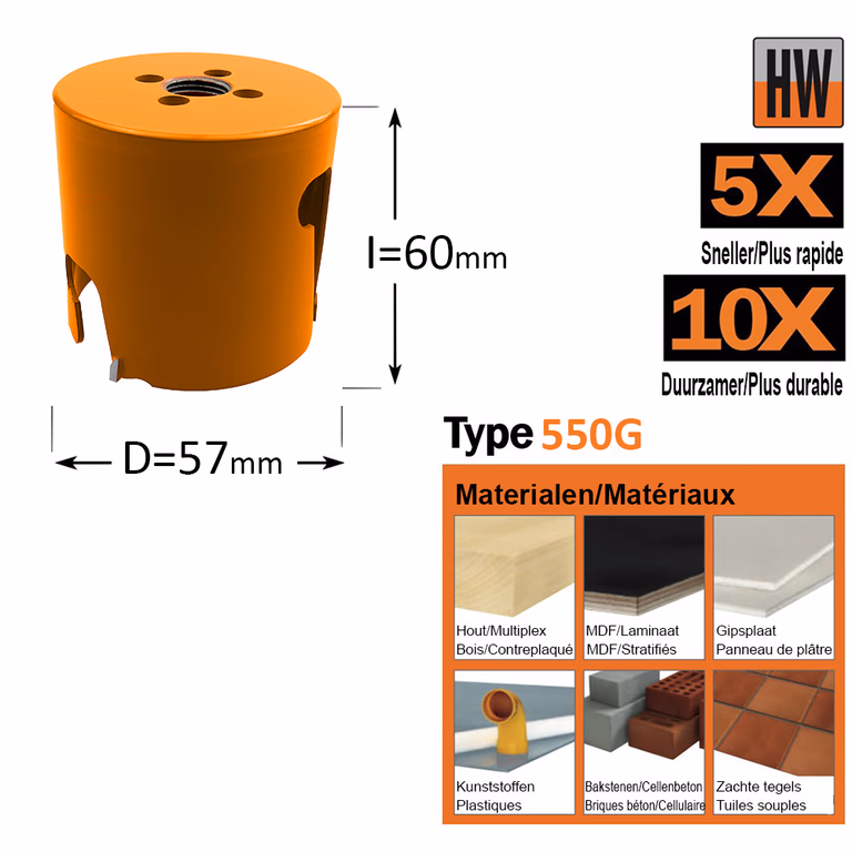 Scie cloche, HW D=57mm I=60mm