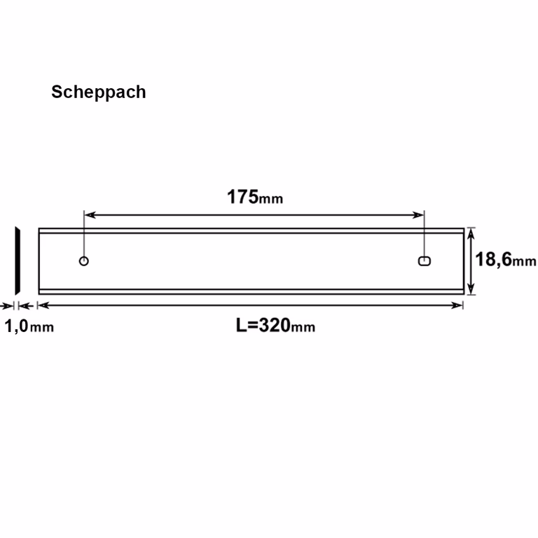 Brück lame de rabotage HPS 320x18,6x1,0