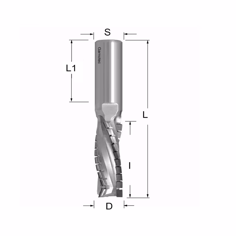 Fraise diamantée négative PCD Z3+1 Turbo