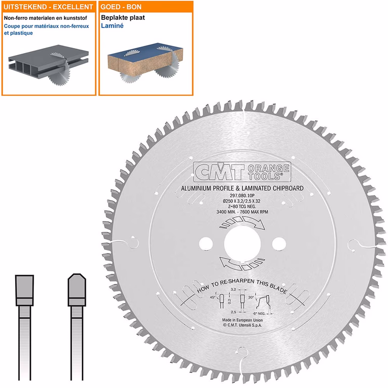 Scie circulaire pour métaux non ferreux et composite 297.080.10P