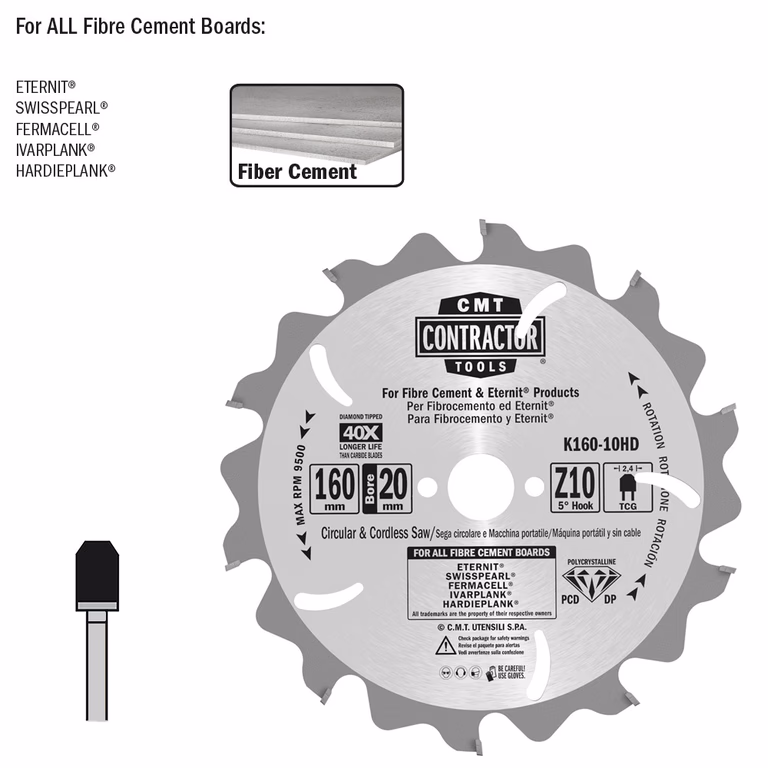 Scie circulaire pour fibres de ciment