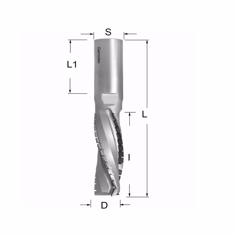 Fraise diamantée négative PCD Z3+1 Turbo