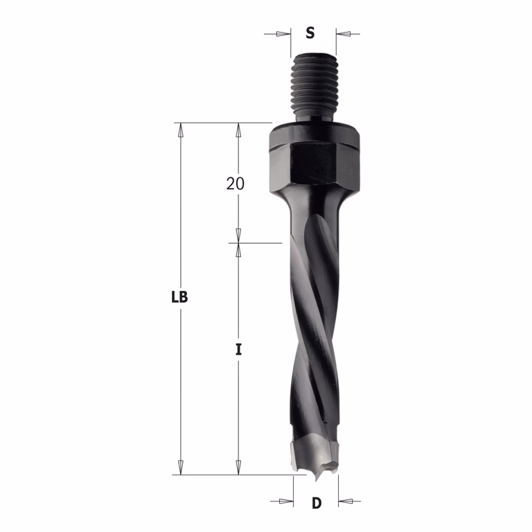 Mèche pour perceuse, gauche D=5mm L1=20mm I=43mm · 344.050.12