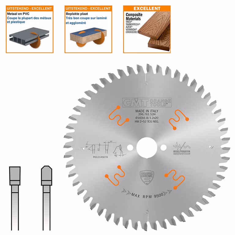 Scie circulaire pour métaux non ferreux et matériaux durs, CMT 296.761.52H