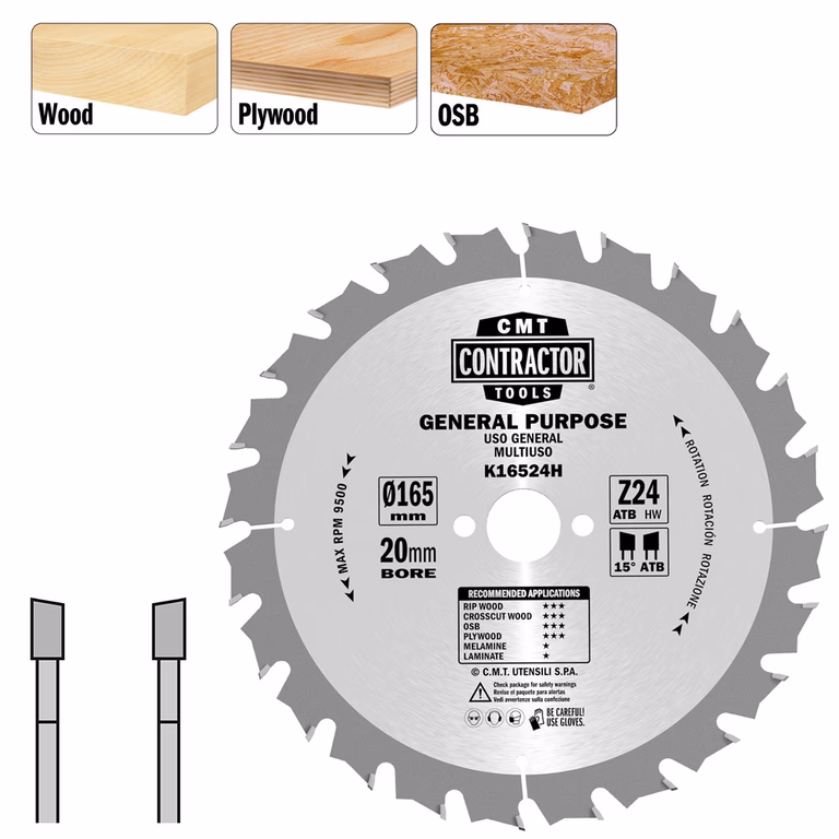 Lames de scie universelle HW Contractor K16524H