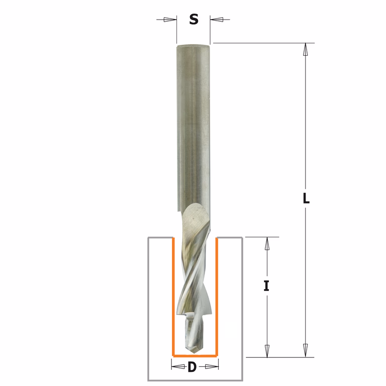 Fraise à rainurer pour aluminium et plastique en HS 5% co 291.085R