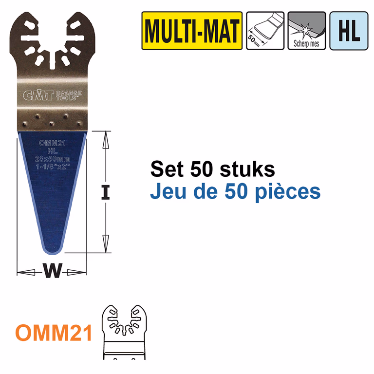 HL spatule droite / grattoir, 28mm · OMM21-X50