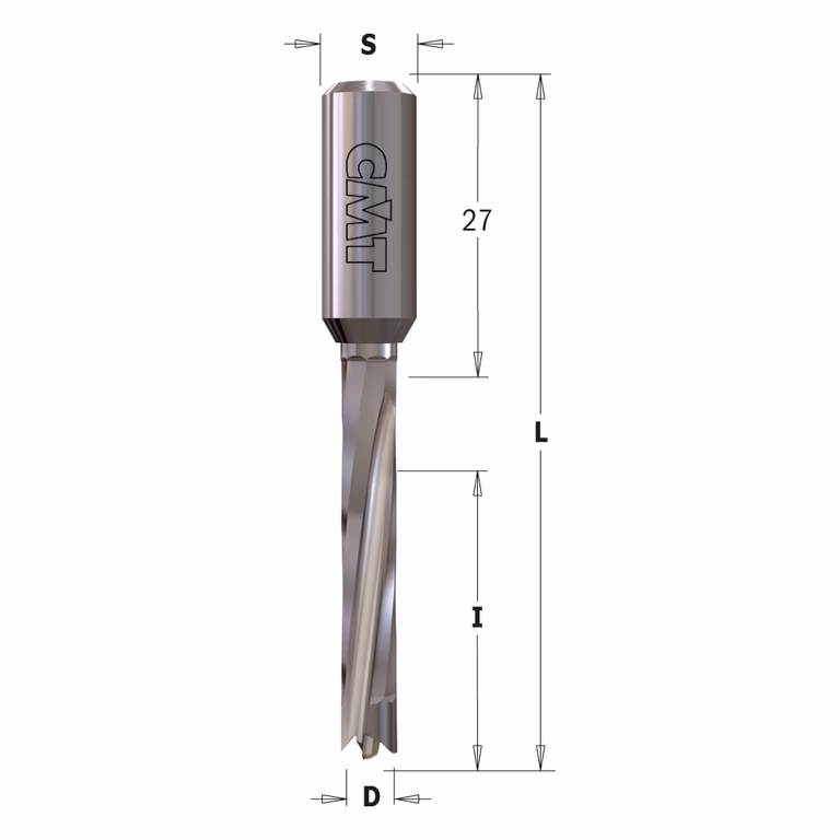 Mèche pour perceuse, droite D=6mm L=70mm L1=27mm I=30mm