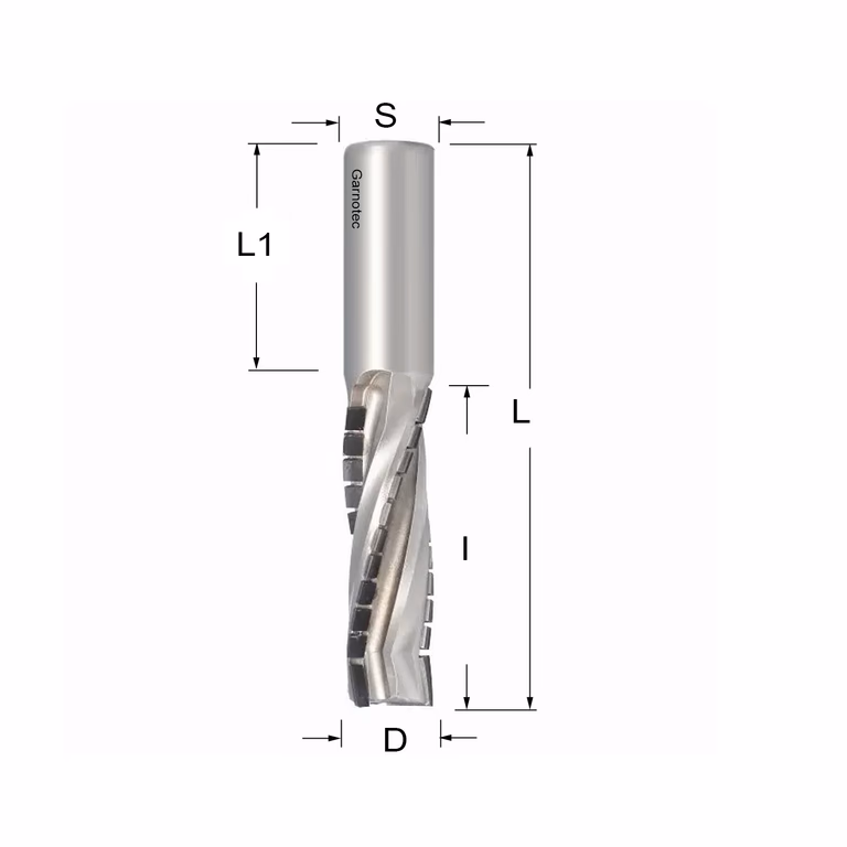 Fraise diamantée négative PCD Z3+1 Turbo