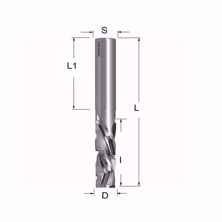 Fraise diamantée négative PCD Z3+1 Nesting