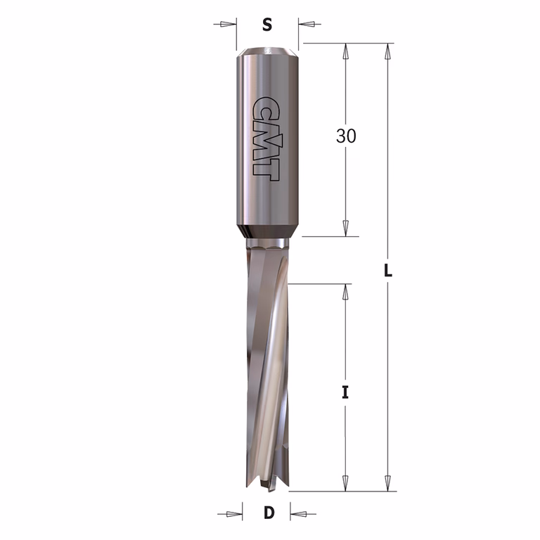 Mèche pour perceuse, droite D=7mm L=70mm L1=30mm I=30mm