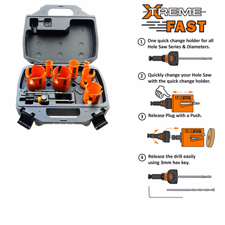 Coffret de scies cloches multi-constructions 7 pièces · 550X-SET7K