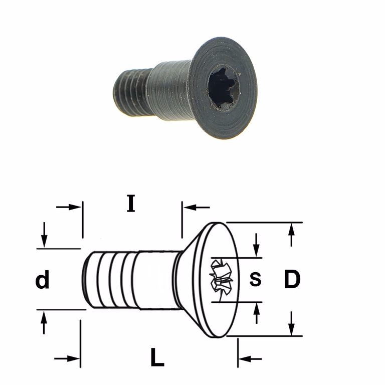 Conische torx bout met zitting