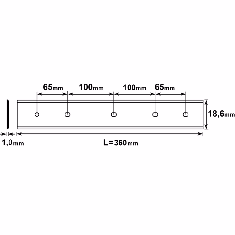 Brück lame de rabotage HPS 360x18,6x1,0
