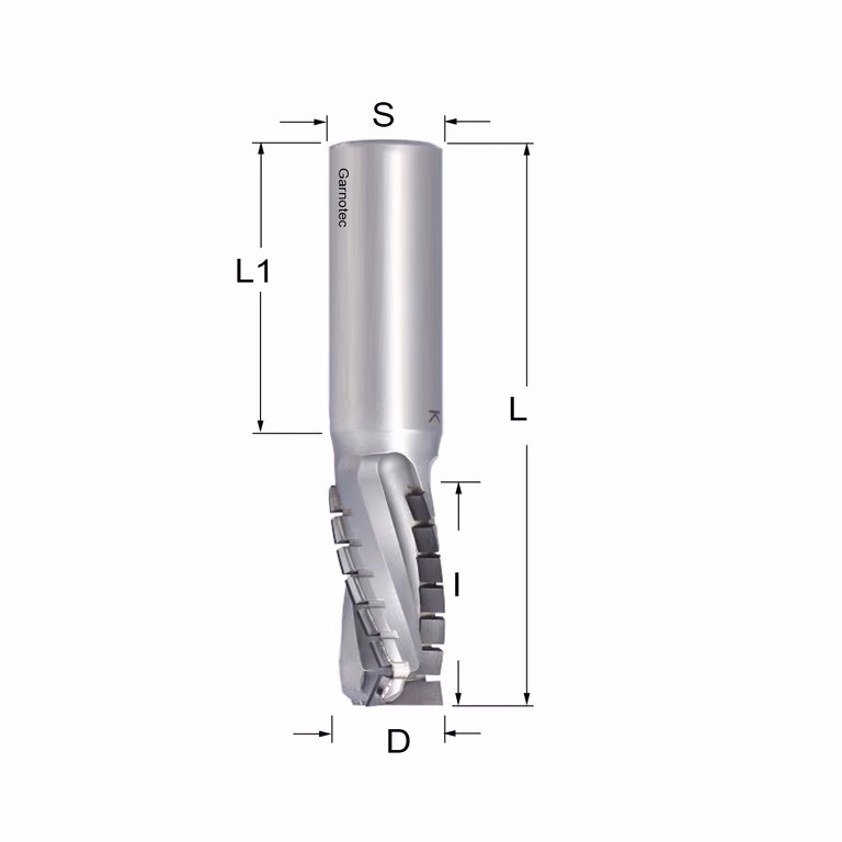 Fraise diamantée négative PCD Z3+1 Turbo