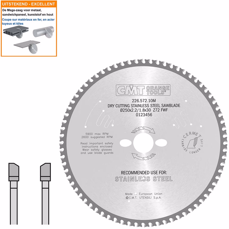 Scie circulaire pour l'acier inoxydable 226.572.10M