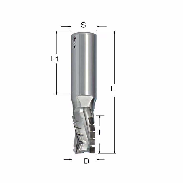 Fraise diamantée négative PCD Z3+1 Turbo