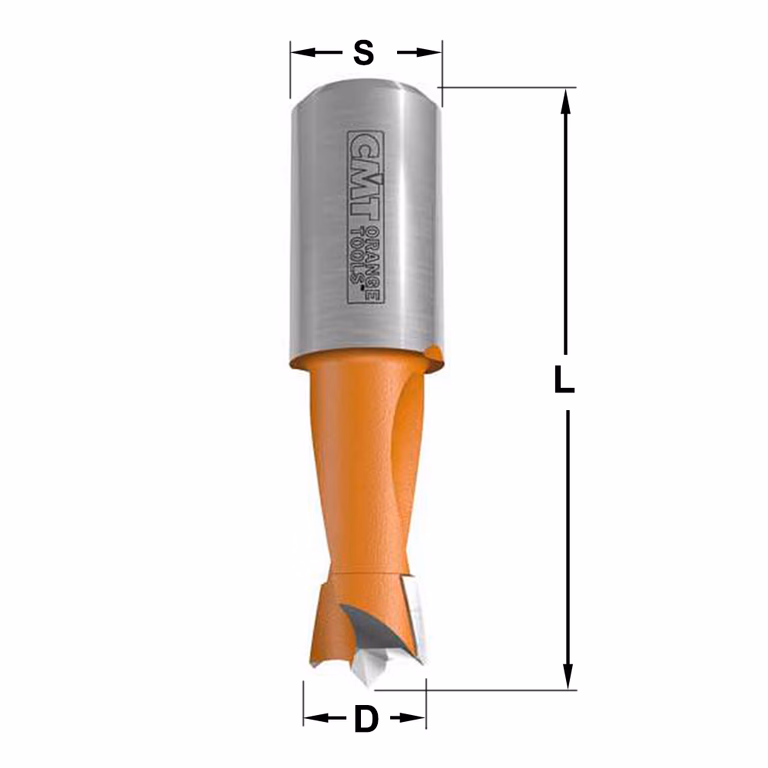 Mèche pour perceuse, gauche D=8mm L=38,5mm