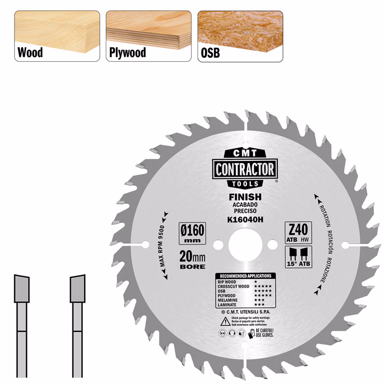 Lames de scie universelle HW Contractor K16040H