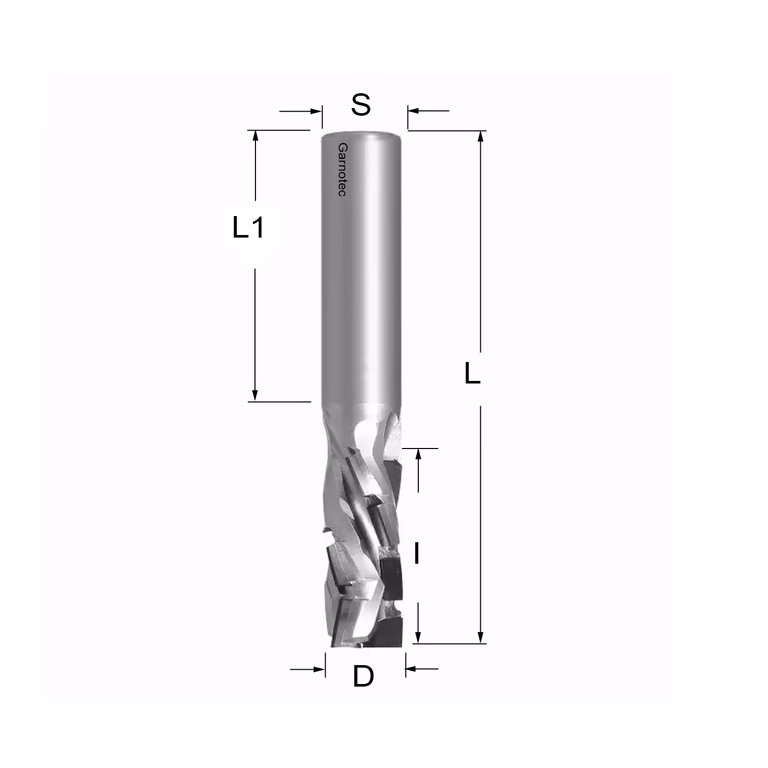 Fraise diamantée négative PCD Z3+1 Nesting